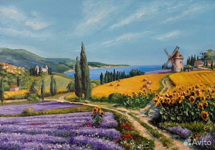 Картины с лавандой, картины маслом цветы, пейзажи
