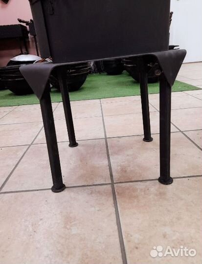 Печь под казан с дымоходом и дверцей 3 мм толщина