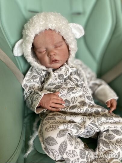 Шапочка барашек для кукол реборн