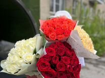 Розы оптом Цветы и букеты, 25 роз, 101