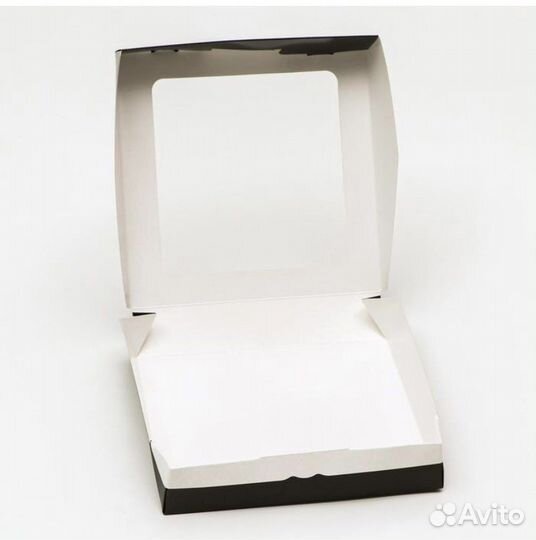 Контейнер чёрный, на вынос, 20х20х4 см