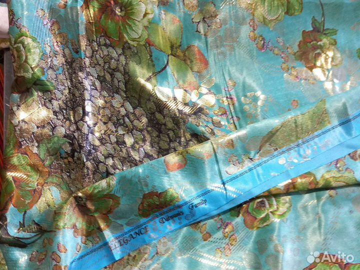 Отрез ткани шелк натуральный