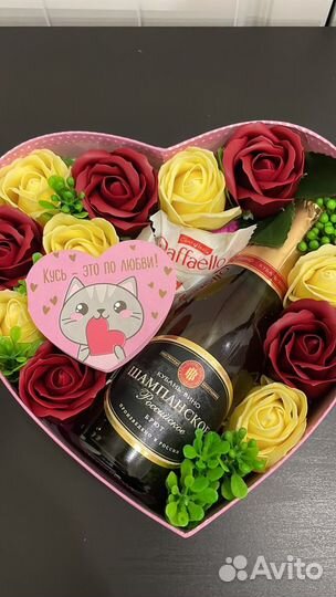 Букет мыльных роз на 14 февраля, день влюбленных