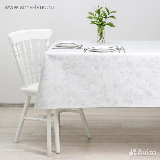 Клеёнка столовая на тканевой основе «Леди», цветоч