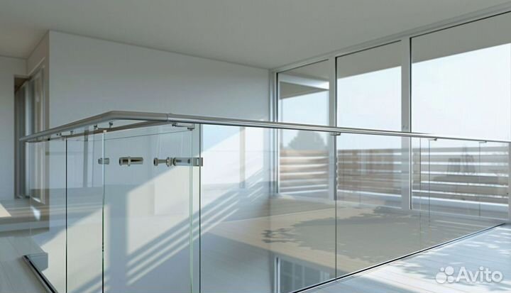 Стеклянное ограждение под кдюч