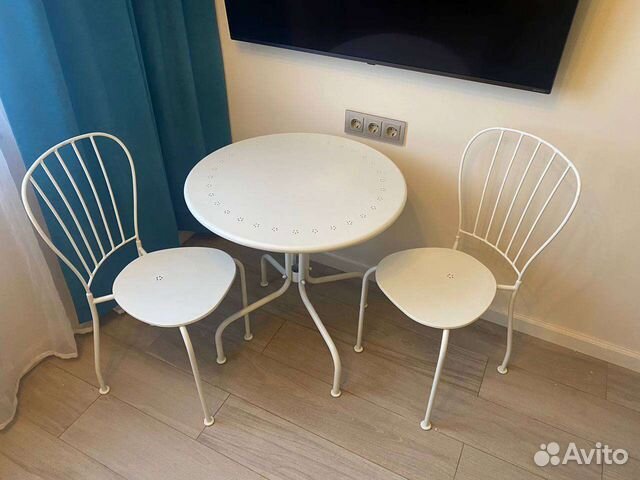 Стол + 2 стула Икеа, белые /серия Лэккэ купить в Москве | Товары для ...
