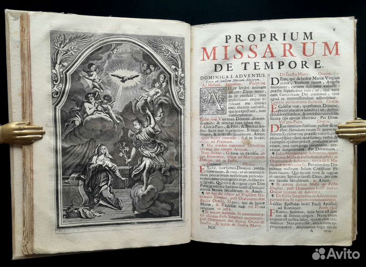 Католический Миссал. 1749 год. Гравюры. Латынь