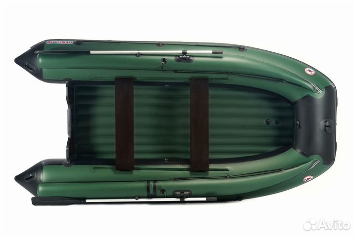 Лодка mishimo family lite 370 зелено-черная