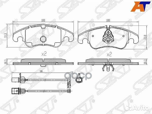 Колодки тормозные перед ford focus DB# 09-11/ A