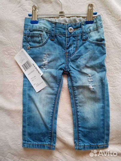 Джинсы для мальчика новые 4-6мес