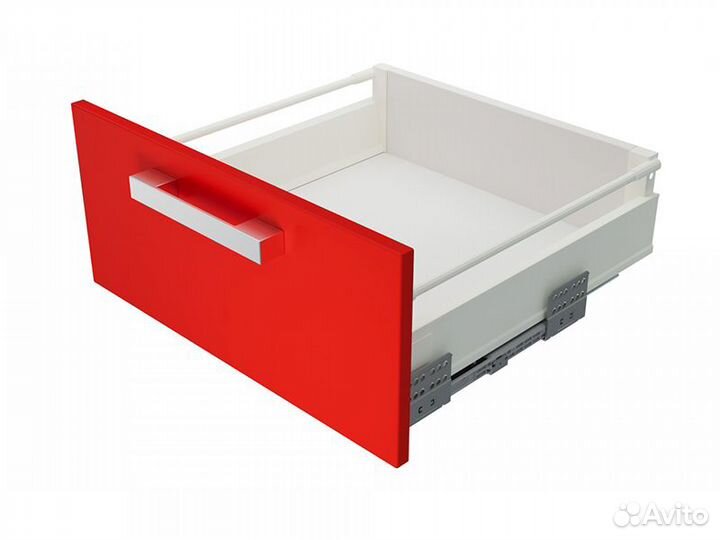 Ящик старт 450мм с доводчиком, серый, с релингом