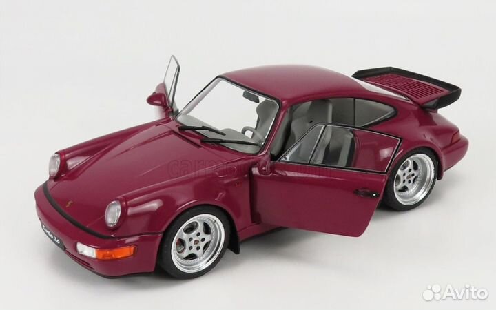 Porsche 911(964) turbo 3.6 Coupe 1991 violett 1/18