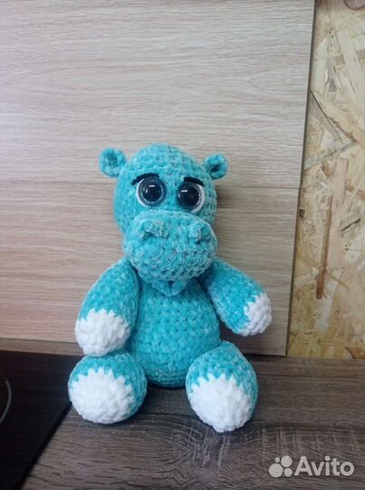 Игрушка бегемотик ручной работы