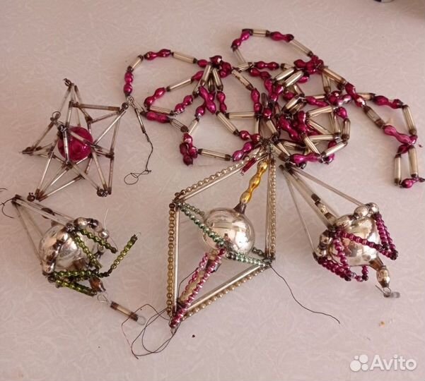 Елочные игрушки СССР из стекляруса