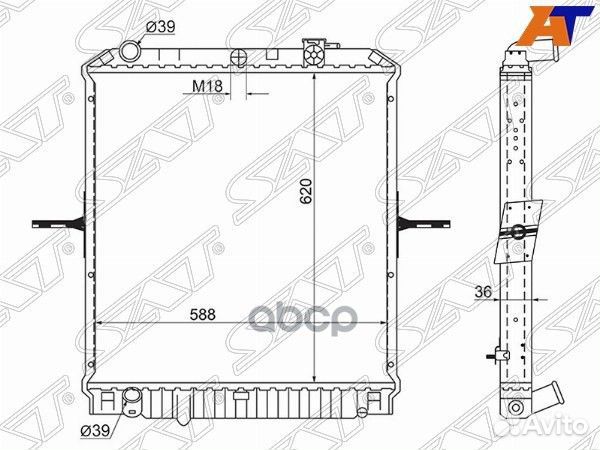 Радиатор Isuzu ELF NPR 93-06 IS0002-3 Sat