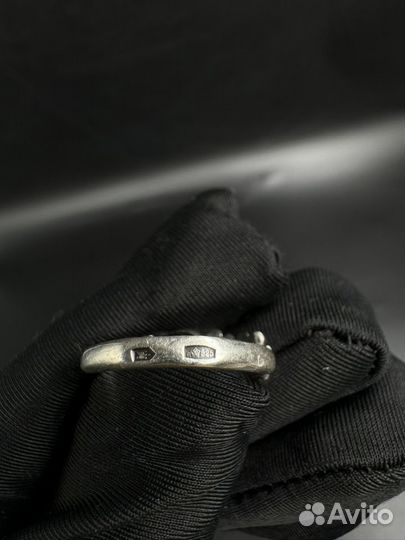 Кольцо винтажное клеймо проба 925 серебро