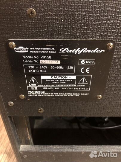 Комбоусилитель vox