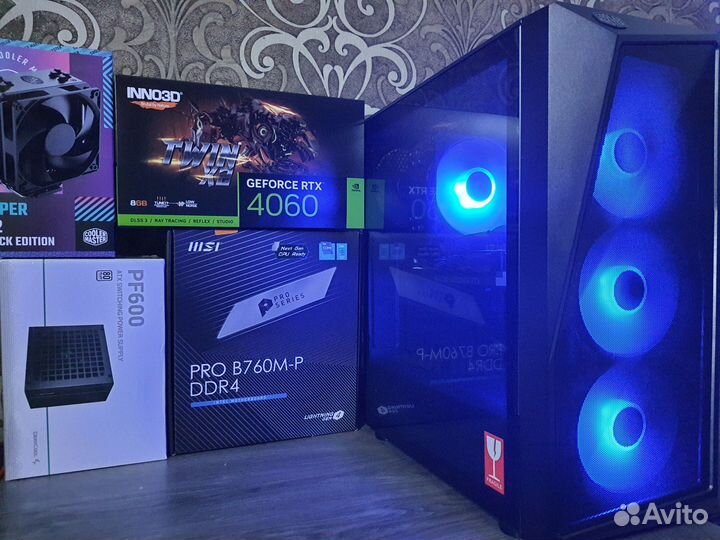 Игровой Пк Core i5 12400/B760/RTX4060/Coolermaster