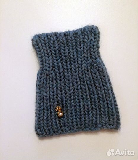 Вязаная шапка бини ручная работа