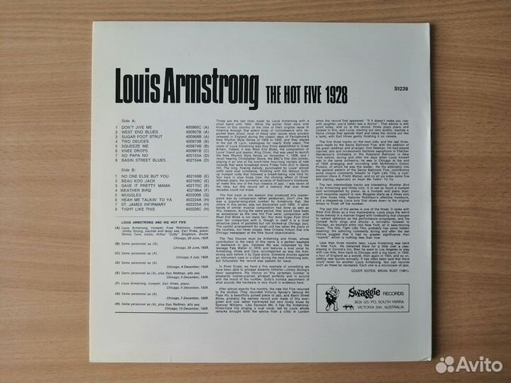 LP Louis Armstrong 