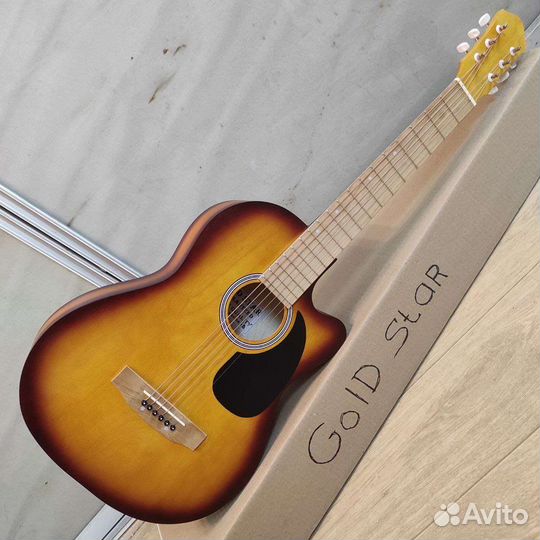 Гитара акустическая с широким грифом новая
