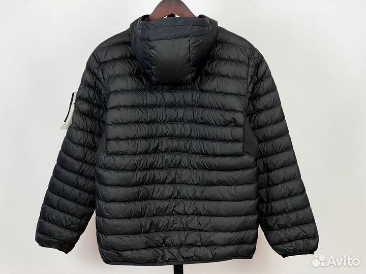 Down Jacket Stone Island Garment Dyed Black