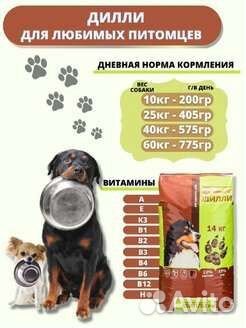 Корм для собак дилли