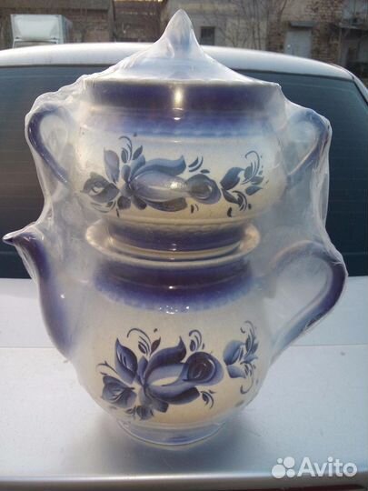 Чайник + сахарница керамические