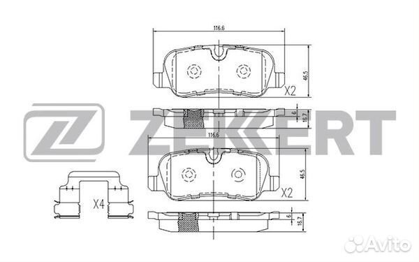 Колодки торм. диск. задн. Land Rover Discovery III