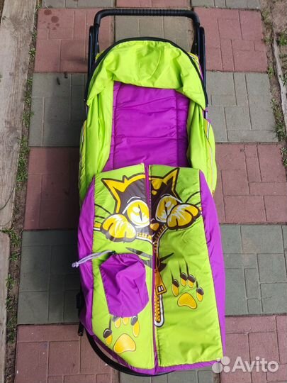 Детские санки-коляска с колесиками