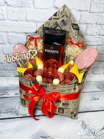 Мужские букеты.Мясной букет. Съедобные букеты