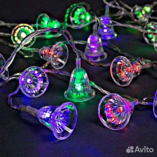 Гирлянда - нить светодиодная Колокольчики