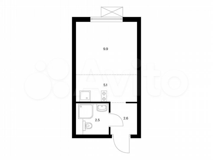 Квартира-студия, 20,1 м², 25/33 эт.
