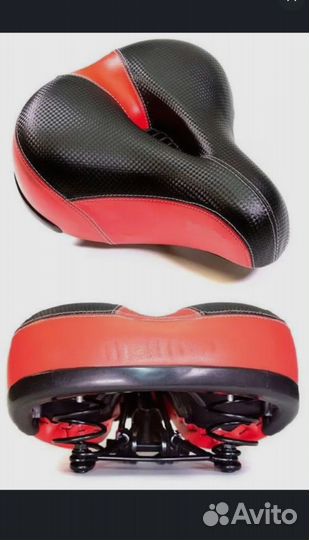 Седло велосипедное комфорт 265х230 мм, широкое