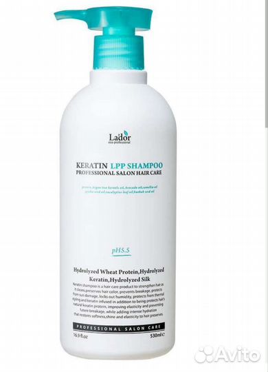 Бессульфатный кератиновый шампунь Lador