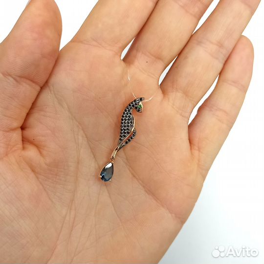 Золотая подвеска кошка топаз лондон Sokolov