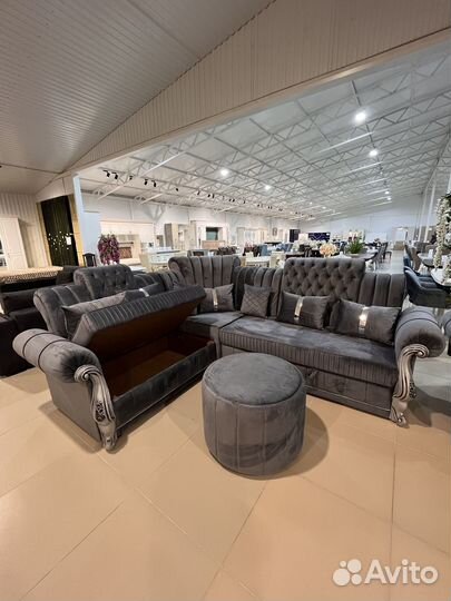 Угловой диван раскладной в комплекте Афина