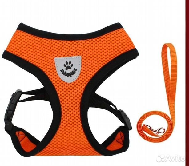 Шлейка с поводком для кошек и мелких пород собак