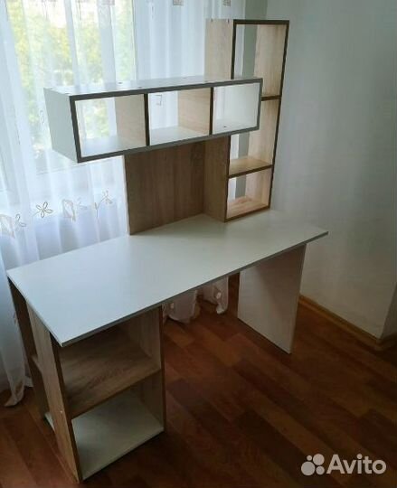 Компьютерный стол Олимп (сонома/белый)