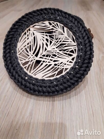 Шкатулка крючком из полиэфирного шнура