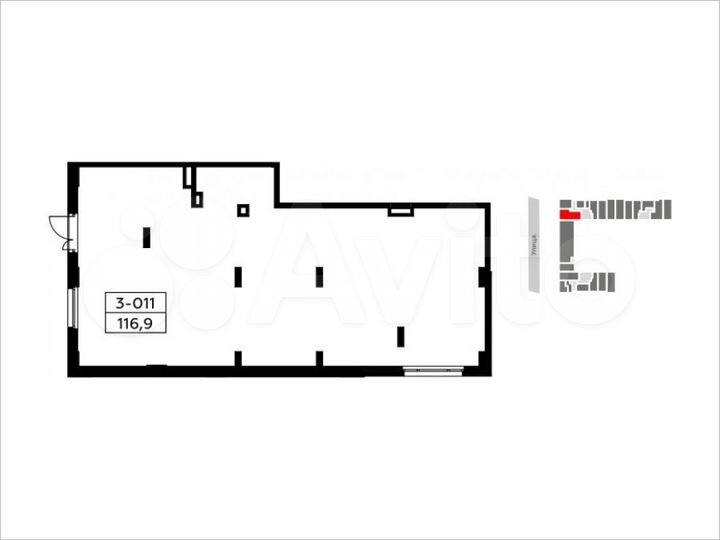 Аренда, торговое помещение, площадь 117 кв.м
