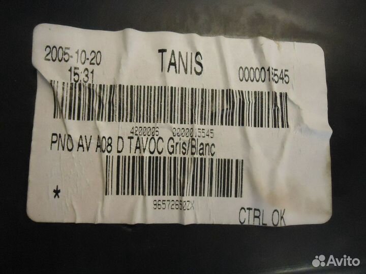 Обшивка правой двери Peugeot 1007