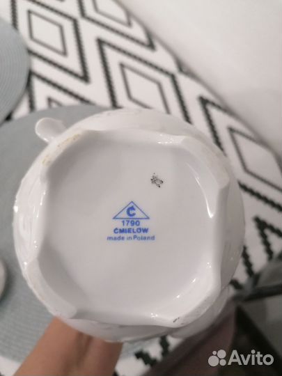 Кофейный сервиз 14 пред, фарфор Cmielow Польша