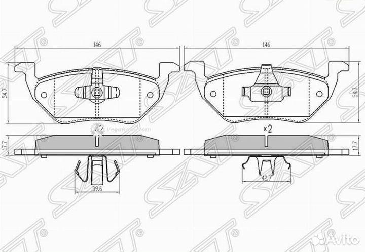 Колодки задние Ford Maverick Mazda Tribute ST6L8Z2200B