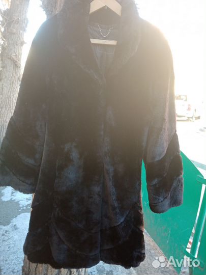 Шуба мутоновая женская натуральная 44 46