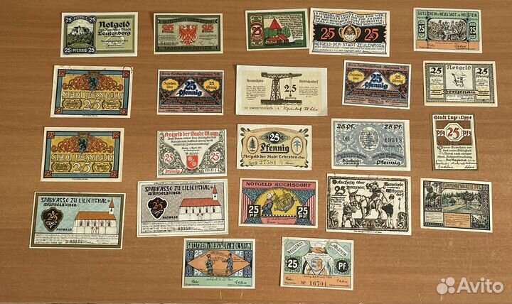 Нотгельды 1919-1923 78шт