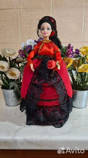 Кукла шкатулка, испанка-цыганка 30 см