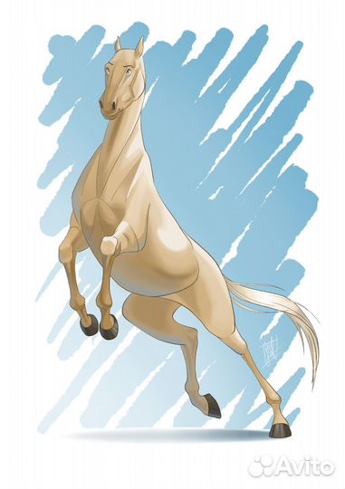Иллюстрация лошади на заказ