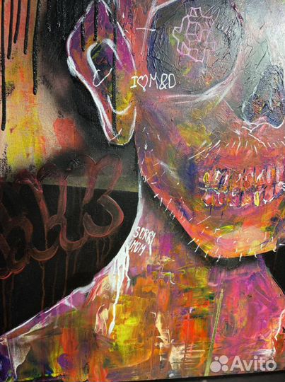 Картина 90х70 череп