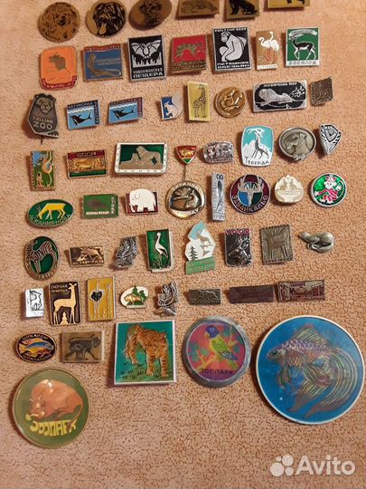 Значки СССР животные птицы